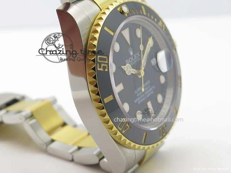 AAA Replica Watches SS Best LN Edition 116613 ETA Submariner Black 3986 YG Bracelet Bp-Maker RelaxedFit On Dial 0117